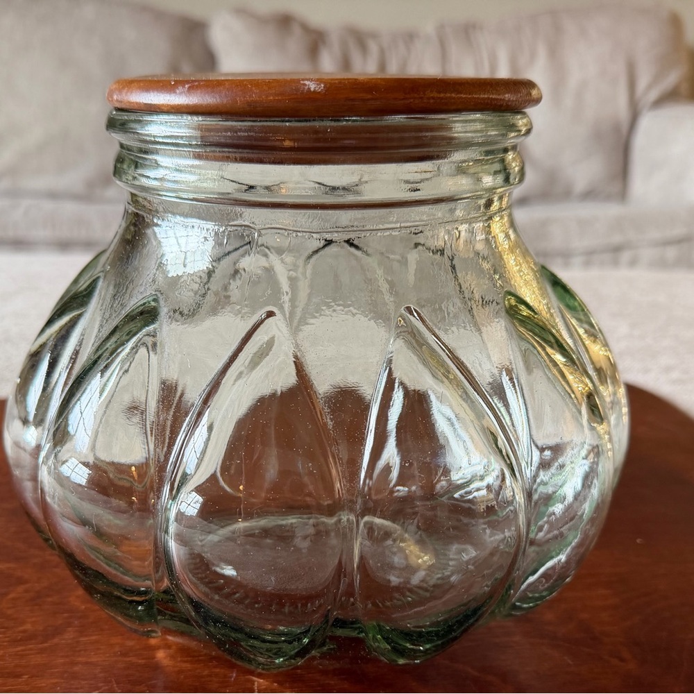 VTG Gallon Size Green Apothecary Jar/Pumpkin Jar